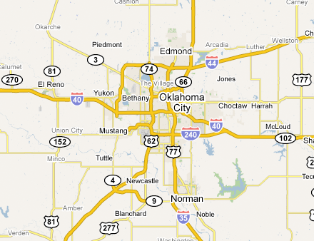 map metro okc areas service